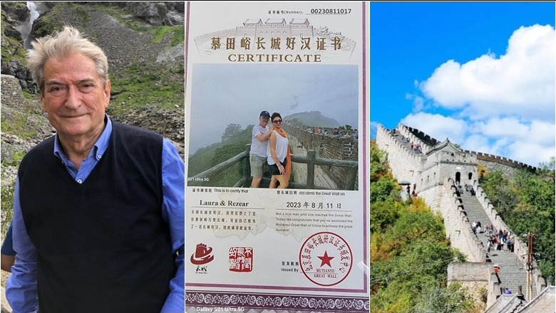 Gazetari Rezear Xhaxhiu 'zbulon' rekordin e Berishës në Murin Kinez: 1500 shkallë të ngjitura kushtojnë 5 euro
