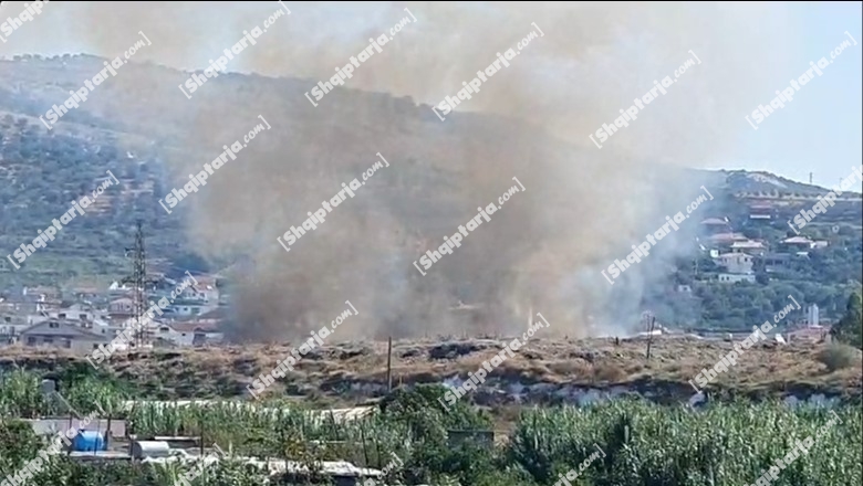 Zjarr në fushën e mbetjeve në Lushnjë, tymi 'pushton' qytetin