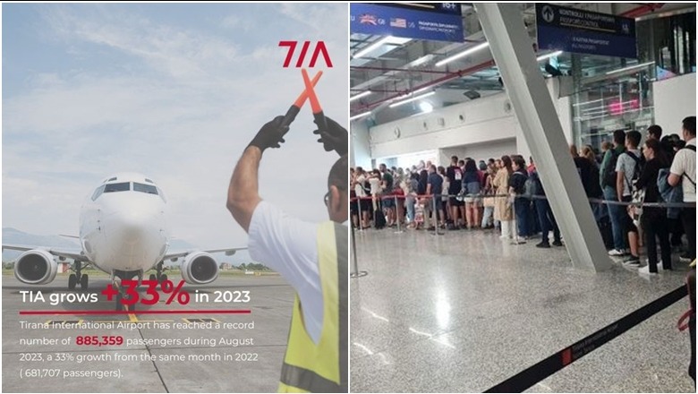 Rekord pasagjerësh në aeroportin e Rinasit, mbi 885 mijë vetëm në gusht