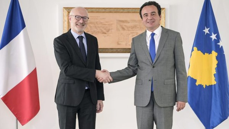 Një ditë para takimit mes Kosovës dhe Serbisë në Bruksel, Kurti takon ambasadorin francez