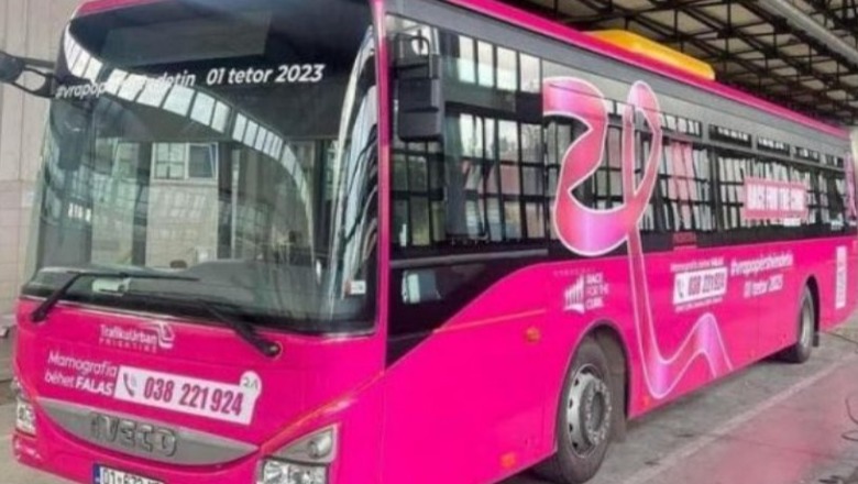 Nisma e veçantë! Autobusi rozë nis sot ‘rrugëtimin’ në rrugët e Prishtinës, ofron mamografi falas