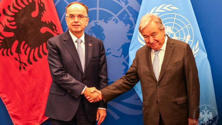 Begaj takon Sekretarin e Përgjithshëm të Organizatës së Kombeve të Bashkuara, António Guterres