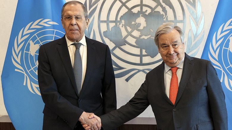 Guterres dhe Lavrov takohen në New York, diskutojnë për luftën Rusi-Ukrainë