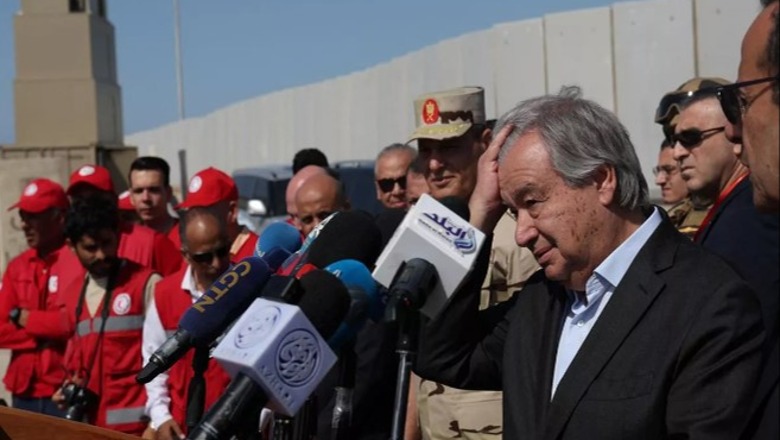 Guterres në vendkalimin Rafah, do të mbikëqyrë mbërritjen e ndihmave