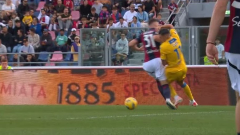 Shtatë minuta në fushë, Marvin Çuni fiton penallti në Serie A! Bologna fiton me Frosinonen (VIDEO)