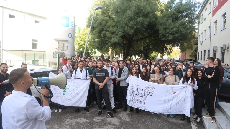 ‘Duam diplomat tona’, studentët e Mjekësisë sërish në protestë: Qeveria të tërhiqet nga ligji, vazhdojmë bojkotin