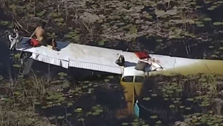 VIDEO/ Rrëzohet avioni në Florida, piloti qëndron për 9 orë në moçalin e rrethuar me krokodilë