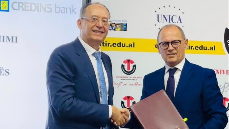 Marrëveshje bashkëpunimi mes Universitetit të Tiranës dhe Credins bank
