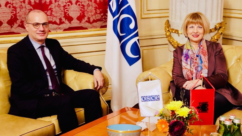 Vjenë/ Hasani takohet me Sekretaren e Përgjithshme të OSBE-së, siguron mbështetjen e Shqipërisë për promovimin e paqes dhe sigurisë