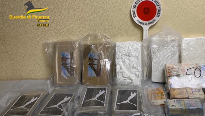 Nga Holanda e Shqipëria drogë në Itali, përgjimet dhe kamerat zbuluan korrierët, u sekuestruan dhe pako me kokainë 'puma'