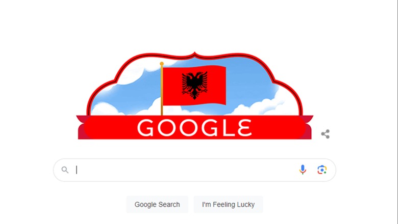FOTOLAJM/ 111 vjetori i pavarësisë, Google bën surprizën e veçantë, ‘vishet kuqezi’