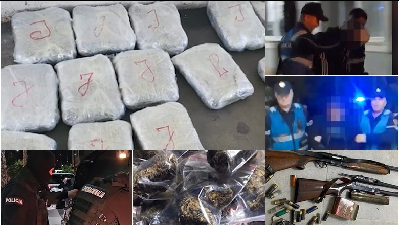 Operacioni i EUROPOL në 26 vende, Balla: 28 të arrestuar në Shqipëri, u sekuestrua 81 kg kanabis, kokainë, armë e fishekë (VIDEO)
