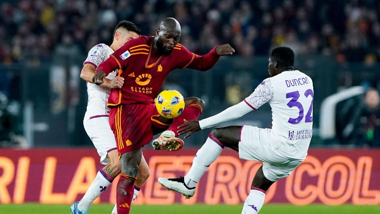 VIDEO/ Lukaku 'engjëll dhe djall', Roma barazon 1-1 me Fiorentinën! Vendasit dy kartona të kuq