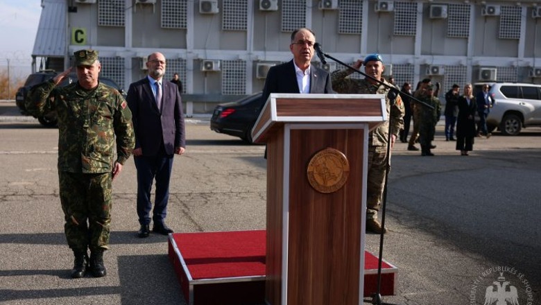 Begaj takim me trupat e Forcave të Armatosura që shërbejnë në KFOR për sigurinë e Kosovës: Ju lartësoni emrin e Shqipërisë, mishëroni vlerat tona 
