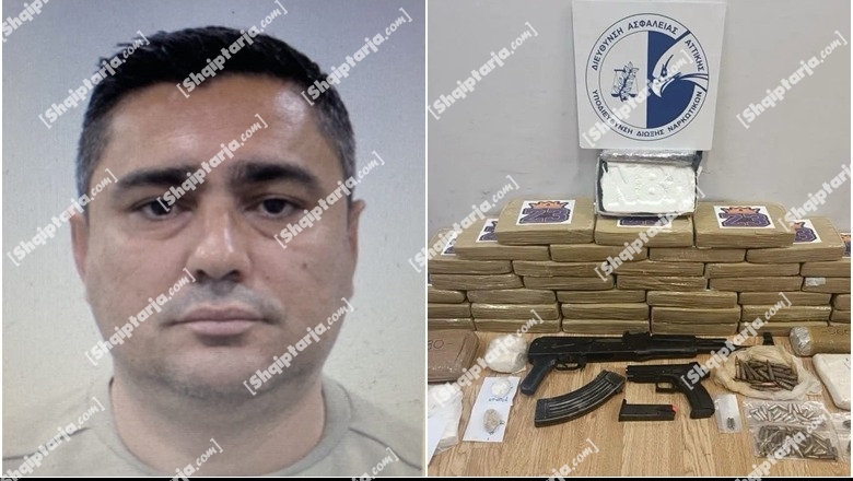 Arrestohet me 45 kg kokainë dhe armë shqiptari në Greqi! Si e fshehu drogën brenda mureve të banesës (Emri-Foto)