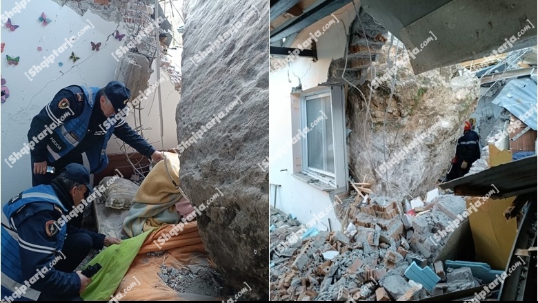 VIDEO+ FOTOT/ E rëndë në Përmet, shkëmbi bie mbi banesë dhe i zë këmbët 25-vjeçarit! Dërgohet në spital në Janinë! Fqinjët për Report Tv: Të merren masa