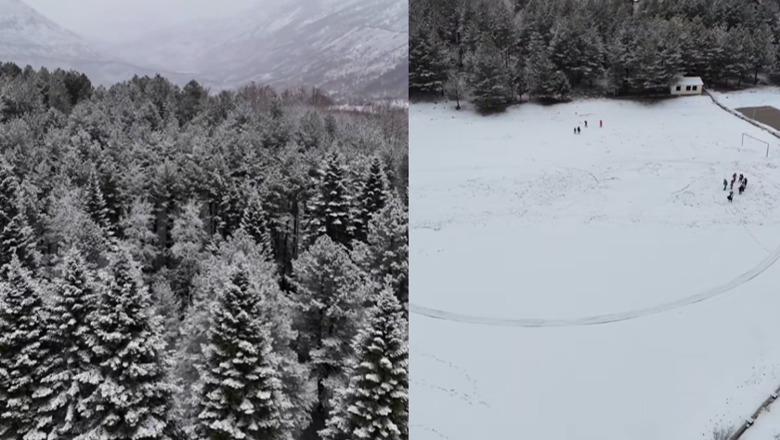 Pamje mbresëlënëse, fshati turistik i Razmës nën petkun e dëborës  