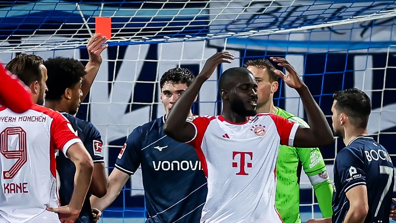 GOLAT/ Bayern Munich tre humbje brenda javës, Bochum e turpëron 3-2! Upamecano sërish karton të kuq