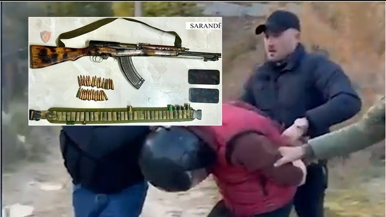 VIDEO/ U kap me pushkë dhe municion luftarak, pranga 18-vjeçarit në Sarandë! Dyshohet se do i shiste