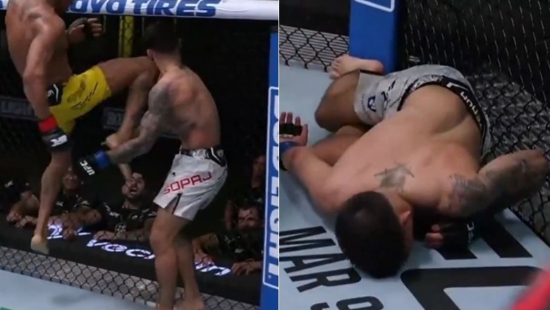 Pamje të rënda/ Debutim i hidhur për Bernardo Sopaj në UFC, 'luftëtari' shqiptar shembet në ring (VIDEO)