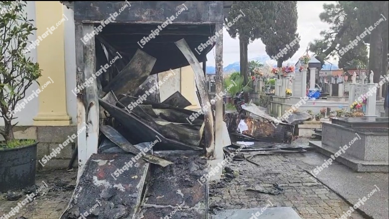VIDEO/ Zjarr në kabinën e rojës së Kishës në Rrmaj në Shkodër, shkrumbohet totalisht