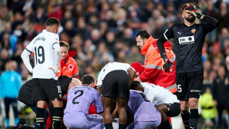 'Të fillojë me ecjen', dëmtimi dramatik në Valencia - Real Madrid! Mbrojtësi rrezikon karrierën