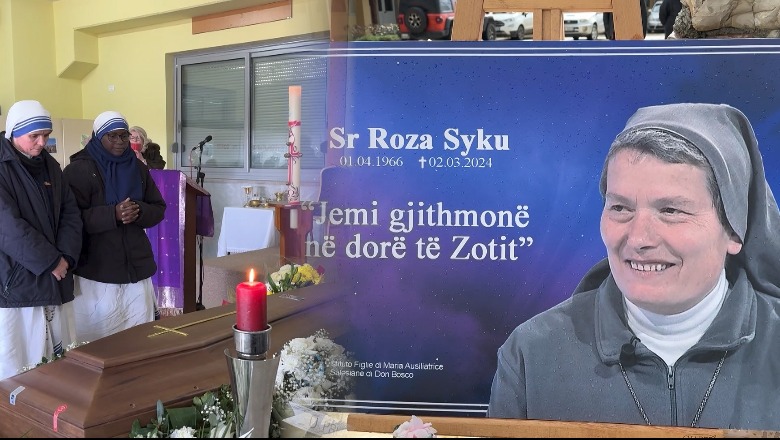 Lezhë/ Mbahen homazhe për Motër Roza Sykun në Kishën e Tales, e cila ndërroi jetë në moshën 58-vjeçare