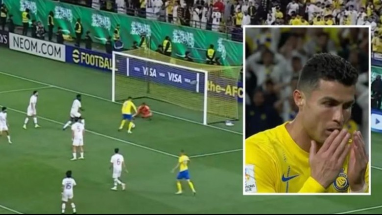 VIDEO/ E pabesueshme, Cristiano Ronaldo nuk arrin të shënojë nga distanca prej 3 metrash