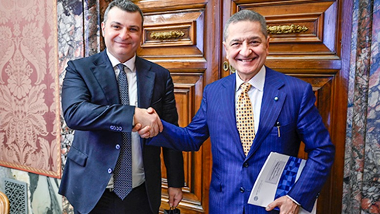 Italia ndihmë Shqipërisë për ngritjen e sistemit të pagesave, Sejko takon Guvernatorin e Bankës Italiane 