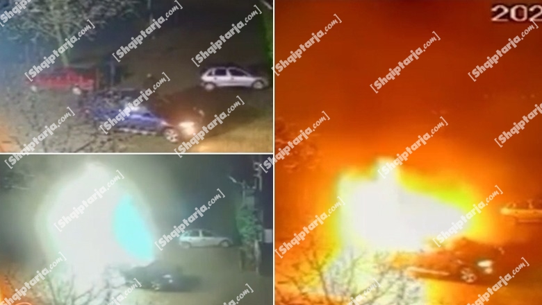 Atentati në Shkodër, Report Tv siguron videon! ‘Dronisti’ i policisë dhe kunati u largohen breshërisë së plumbave, mjeti shpërthen në flakë