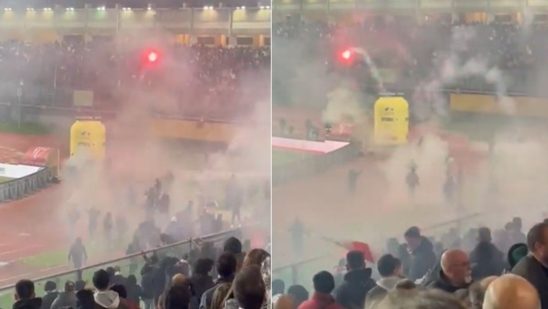 VIDEO/ Përleshje në Itali, finalja e Kupës kthehet në arenë mes ultrasve dhe policisë