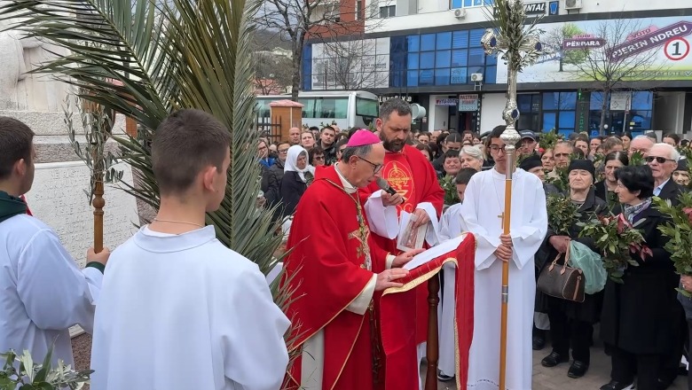 Java e shenjtë e katolikëve, festohet e Diela e Larit! Dhjetëra besimtarë në Lezhë, Shkodër e Durrës i bashkohen ritualit të bekimit të palmave