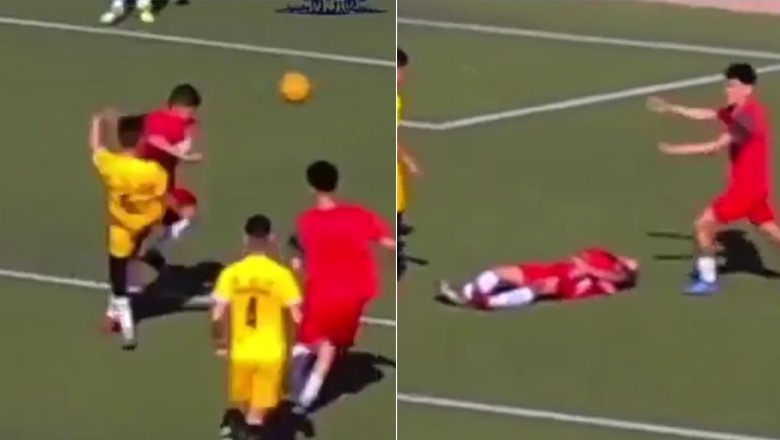 VIDEO/ Tragjedi në futboll, lojtari 17-vjeçar humbet jetën pas një goditje në fushë