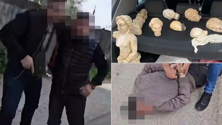 Durrës, vidhnin statuja në parqe arkeologjike, i shisnin në Itali, Mal të Zi e Greqi për 10 - 20 mijë euro! Arrestohen 2 trafikantë, njëri punonte si roje (VIDEO+EMRAT)