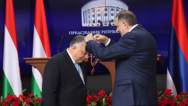 Bosnje/ Dodiku dekoron Orbanin me të njëjtën medalje si Putinin 