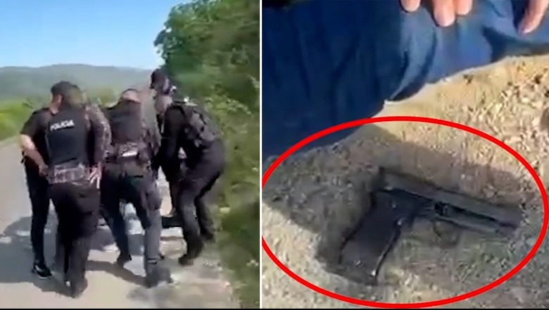 Me armë me vete, 36-vjeçari tenton t’i ikë policisë në Vaun e Dejës! Momenti i arrestimit