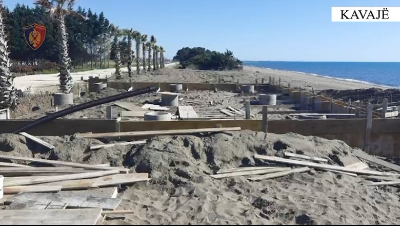 Po vjen vera, 'mbijnë' lokalet e plazhit! Arrestohen 4 punëtorët lushnjarë, po ndërtonin beach barin në Spille, sipërmarrësi nga Shkodra ikën  