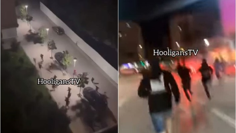 VIDEO/ Tifozët e Partizanit sulmojnë ata të Tiranës në rrugë, çfarë s'u pa pas derbit të kryeqytetit