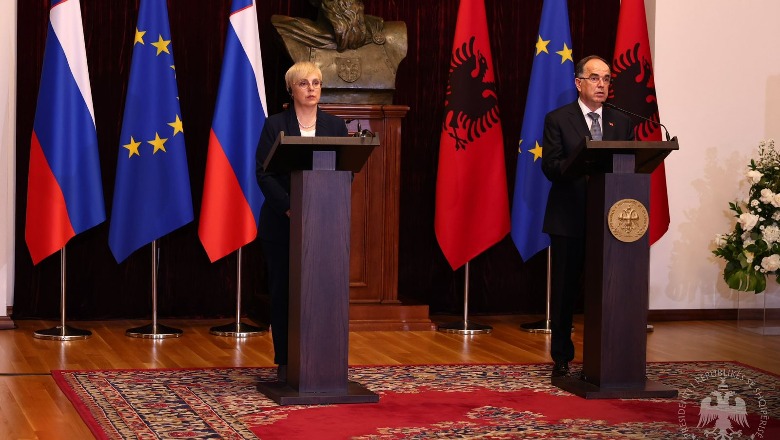 Presidentja sllovene në Tiranë: Integrimi i Shqipërisë në BE brenda 2030, sukses në luftën kundër korrupsionit! Begaj: Të realizojmë reformat