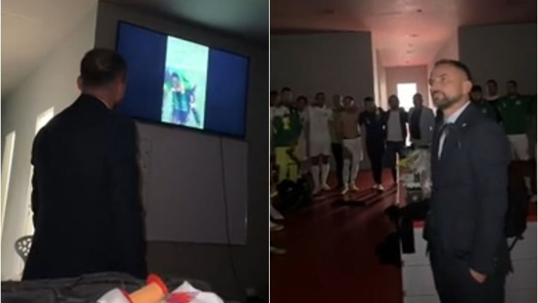 VIDEO/ Dwamena u shfaq në ekranin e 'Air Albanias', si ish-kapiteni i ndjerë motivoi Egnatian në finalen me Partizanin