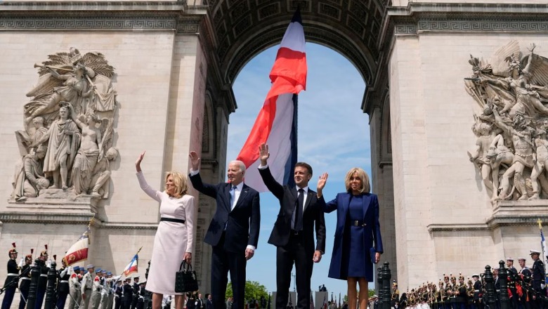 Macron mirëpret Bidenin në Paris, Ukraina në krye të agjendës