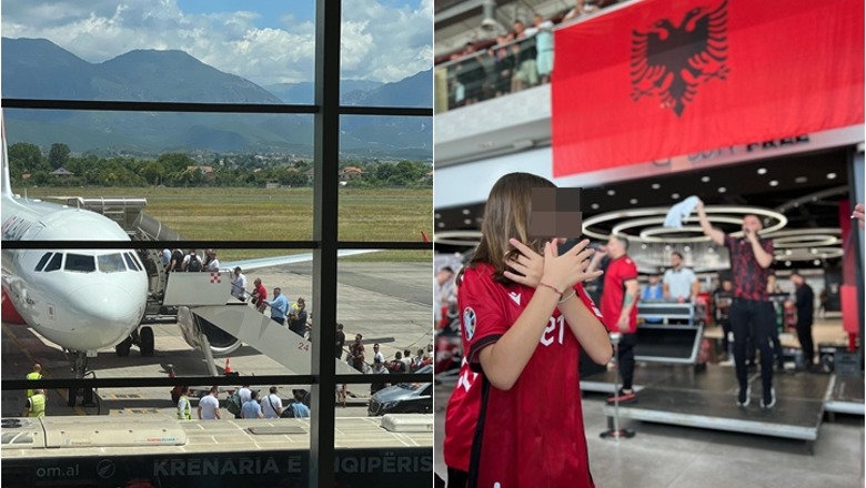 VIDEO/ Dyndje në aeroport, tifozët kuqezi nisen në Gjermani! Edi Rama: Superfestë