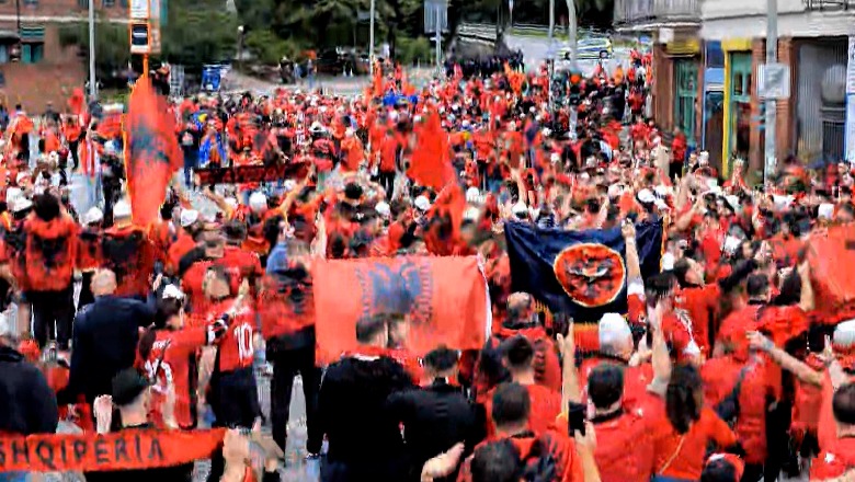 'Uragani' kuqezi zhvendoset në Dusseldorf, priten 30 mijë shqiptarë kundër Spanjës