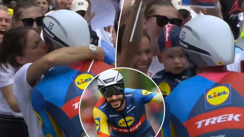 VIDEO/ Gjobitet çiklisti francez Julien Bernard, ndaloi të puthte gruan në Tour de France: Do ta bëja sërish