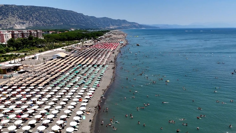 Pamje me dron të plazhit të Velipojës, një mundësi e mirë për të kaluar pushimet tuaja 