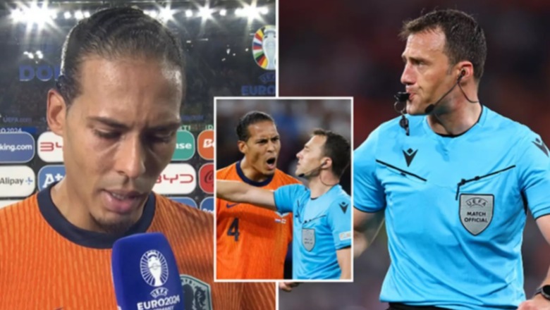 Euro 2024/ Virgil van Dijk e quan skandal, çfarë bëri arbitri Zwayer pas përfundimit të Holandë 1-2 Angli