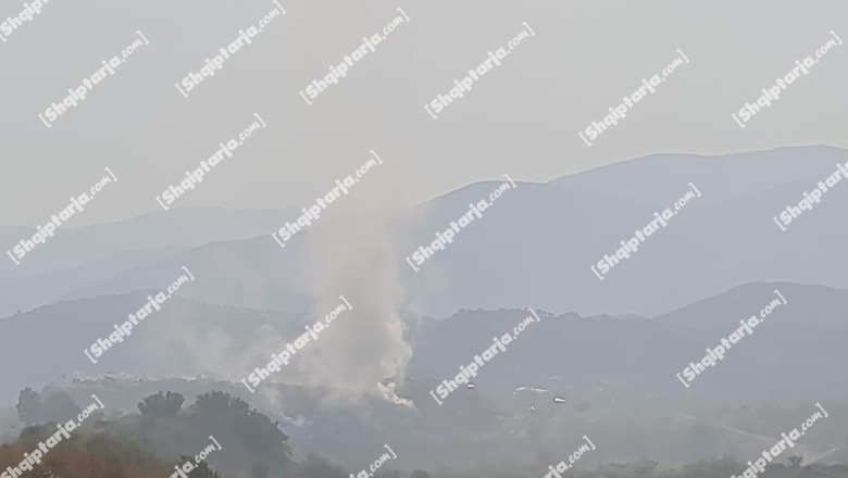 Zjarr në landfillin e mbetjeve pranë inceneratorit të Elbasanit