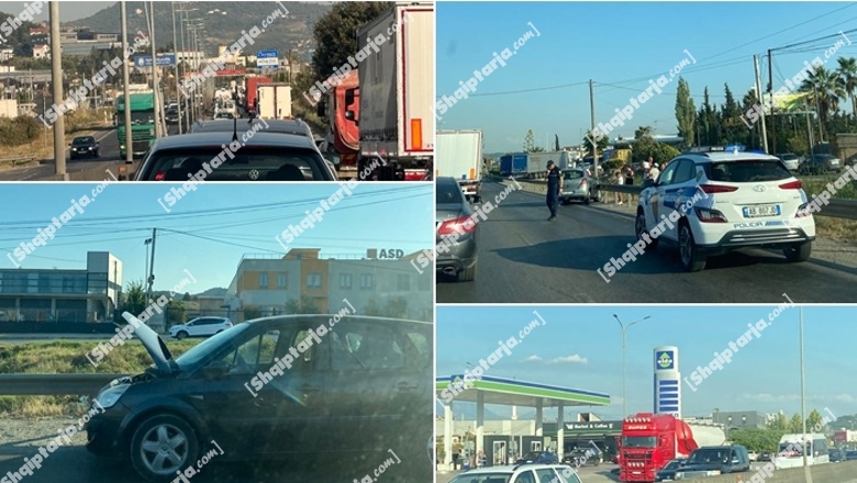 Aksident në autostradën Tiranë-Durrës, bllokohet qarkullimi i mjeteve! 8 km radhë nga Maminasi deri pranë mbikalimit të Kasharit