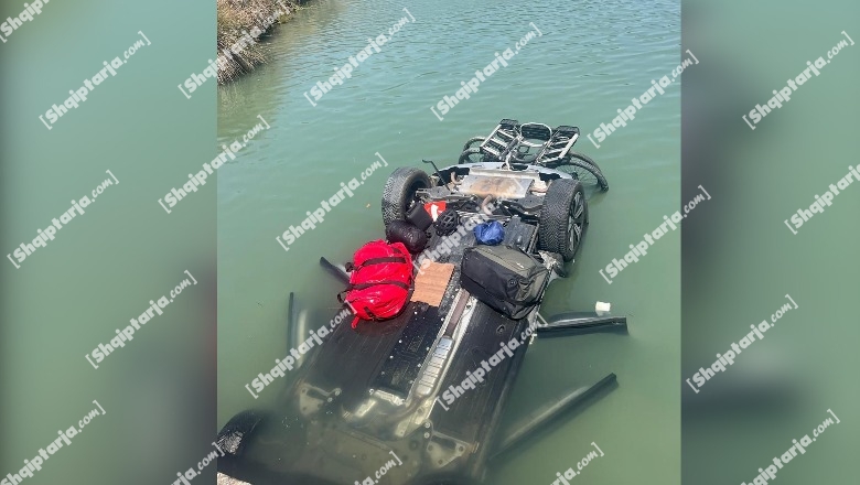 FOTO/ Makina me 2 turistë bie në kanalin e Butrintit, njëri në gjendje kritike, sillen në Tiranë