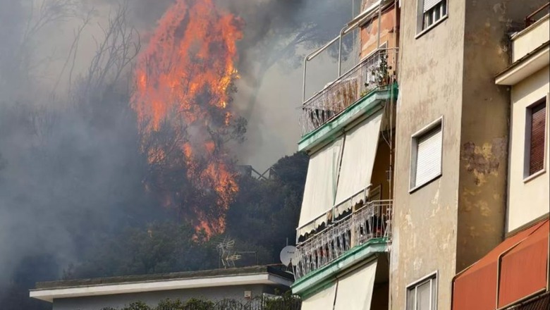 Shpërthen zjarri në Romë në kodrën Monte Mario/ Flakët pranë studiove të Rai-t! Evakuohen disa banesa! U ndërpre transmetimi direkt